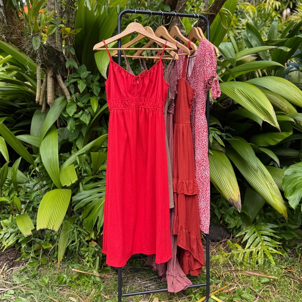 H&M Red Midi Dress (M)
